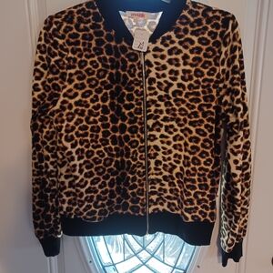 Mazik Leopard Print Bomber Jacket 20x 24